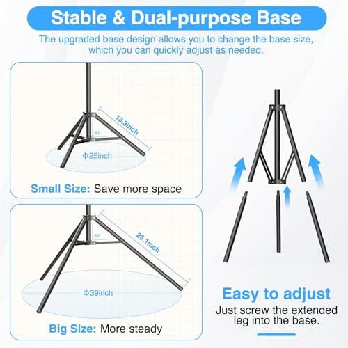 T Shape Backdrop Stand Adjustable Green Screen Photo Banner Holder 8.5x5ft