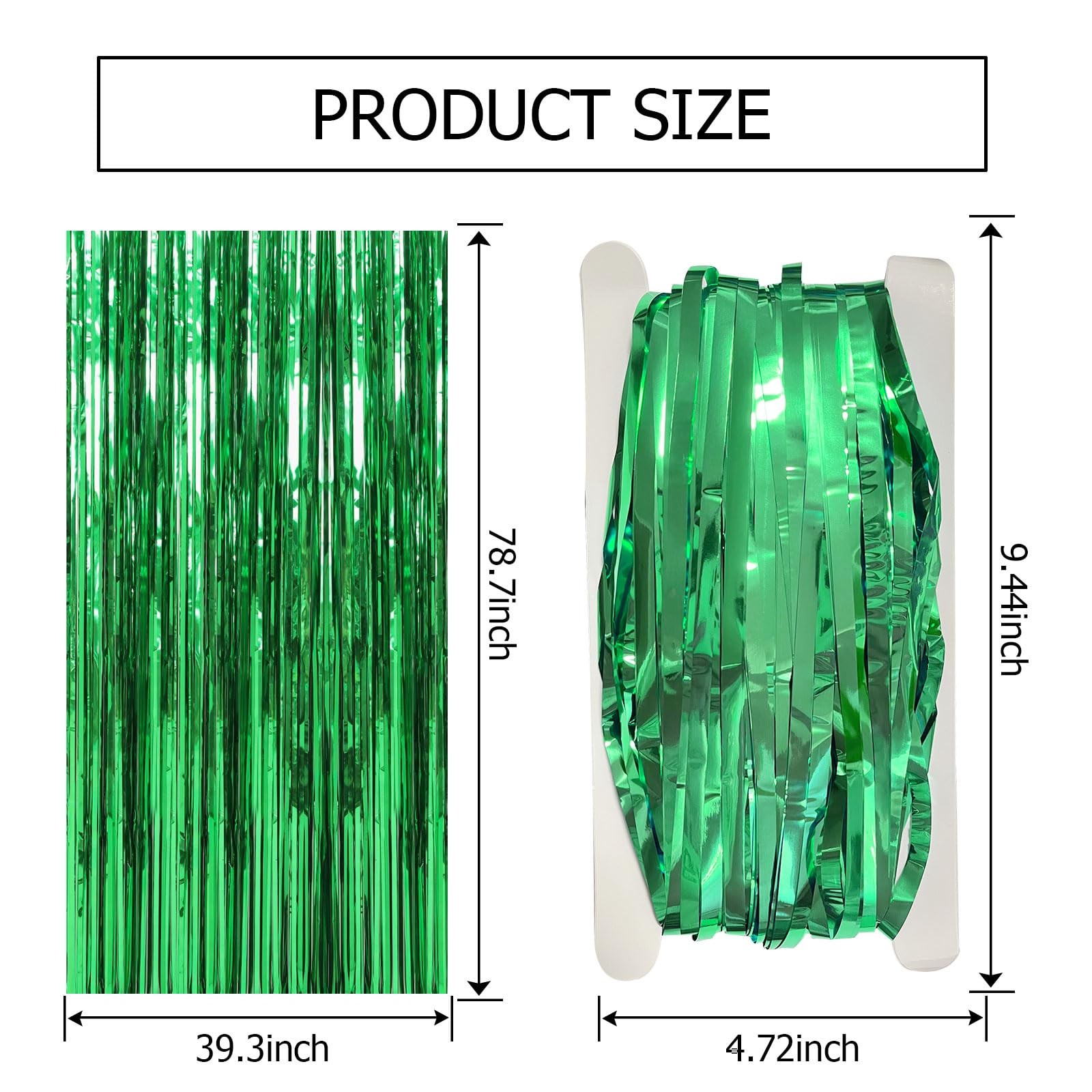 2 Pack Green Streamers Backdrop Jungle 39.4″w X 78.7″l (Pack of 2),