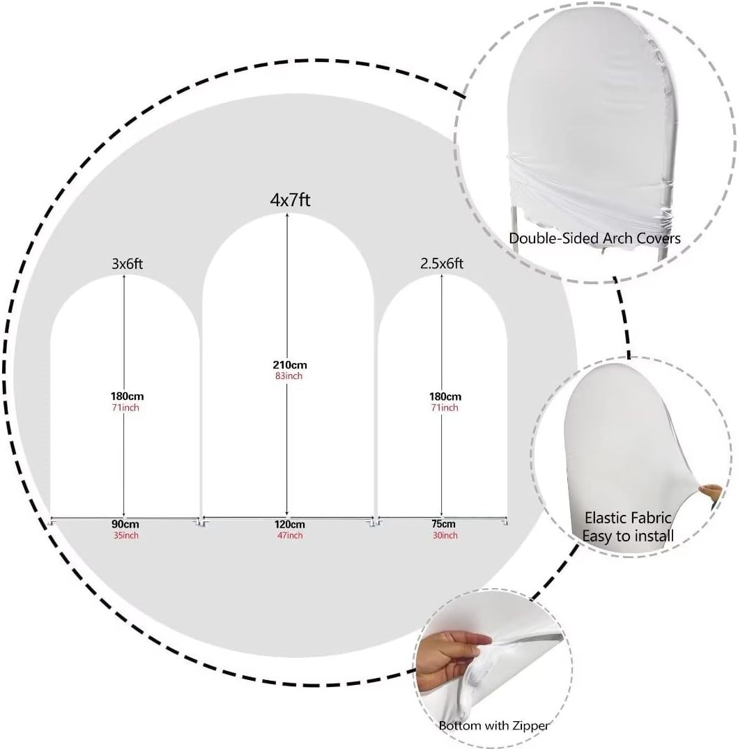 4X7ft Photo White ARCH Cover Photoshoot Home Studio Wedding Debut BACKDROP ONLY
