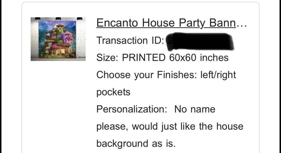 60”x60” Disney Encanto Canvas Backdrop/Banner – Slightly Used Condition
