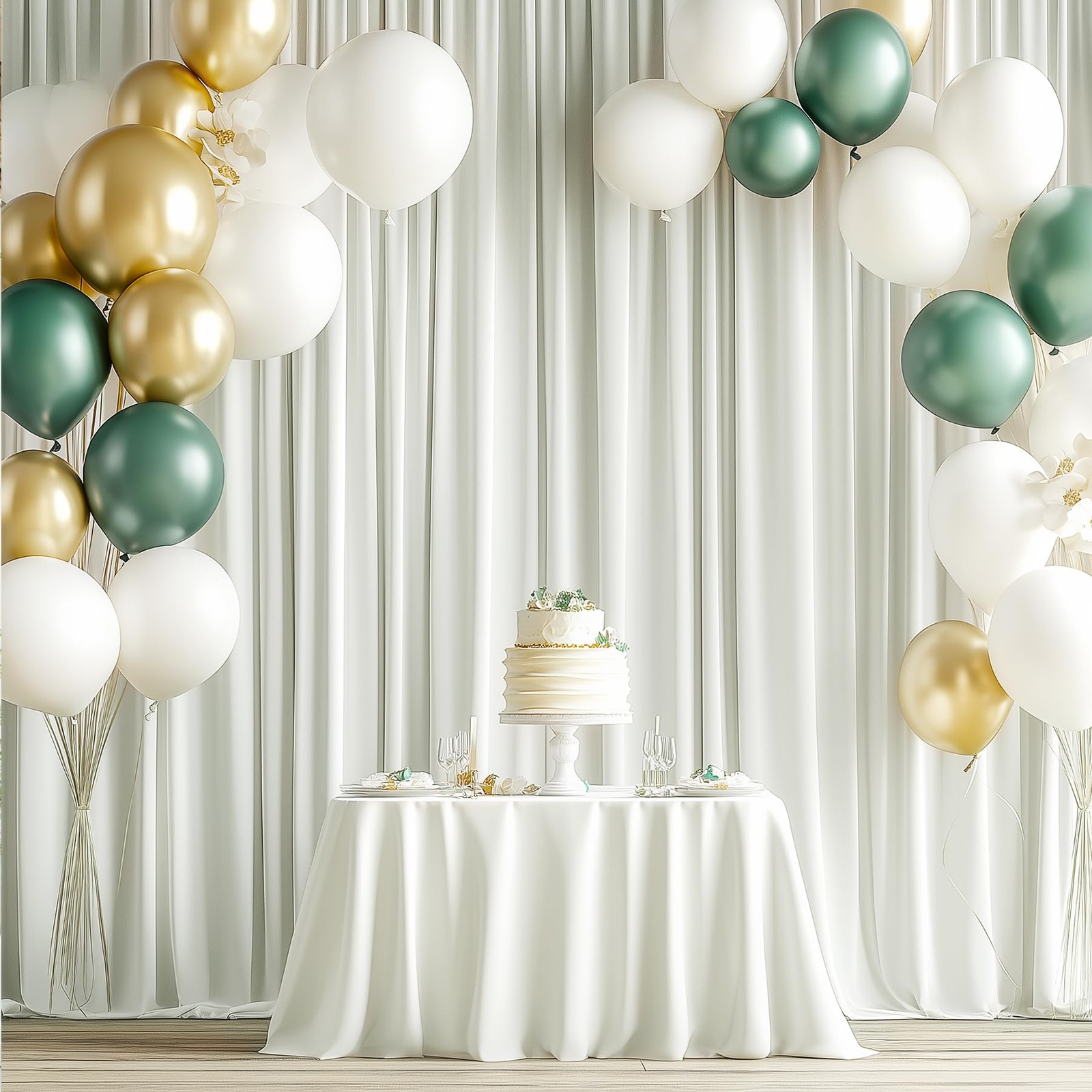 12 Panels 5x15ft Ivory Backdrop Curtains for 5ft(W)x15ft(H)_12 Panels,
