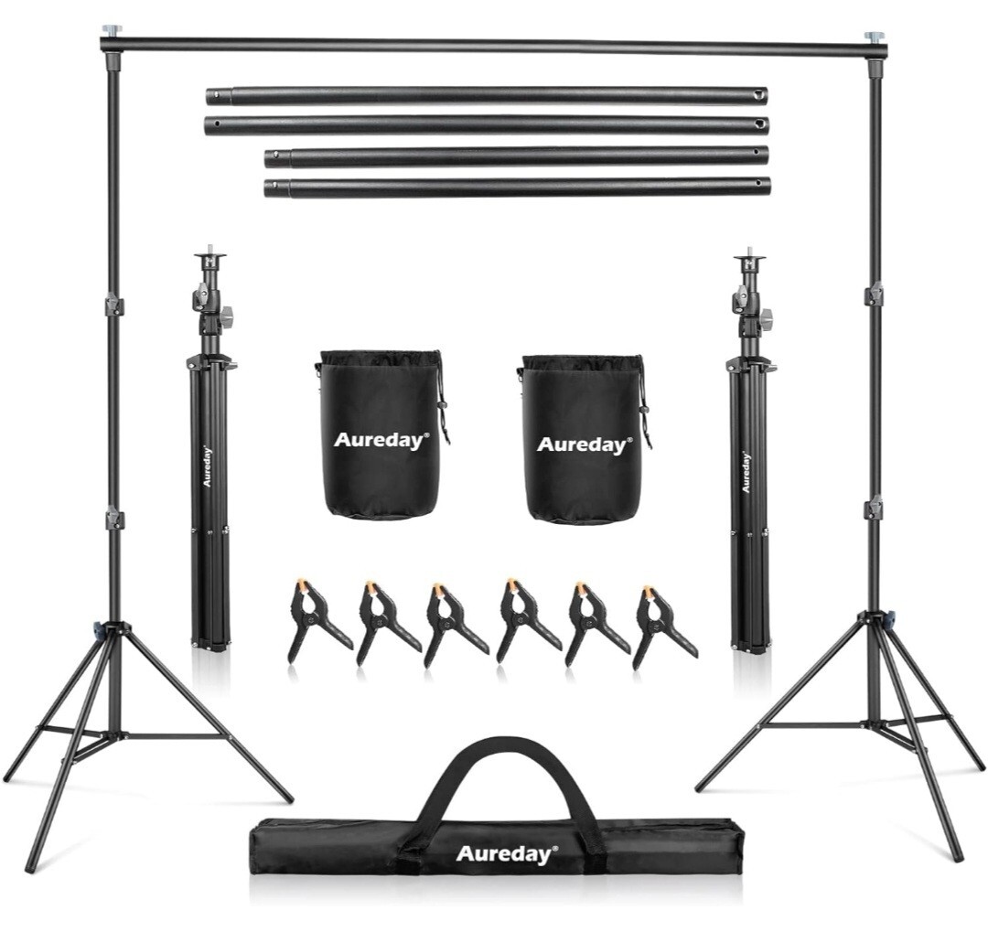 Backdrop Stand 10x7ft Adjustable Photo Backdrop Stand Kit With 4 Crossbars 6 Bac
