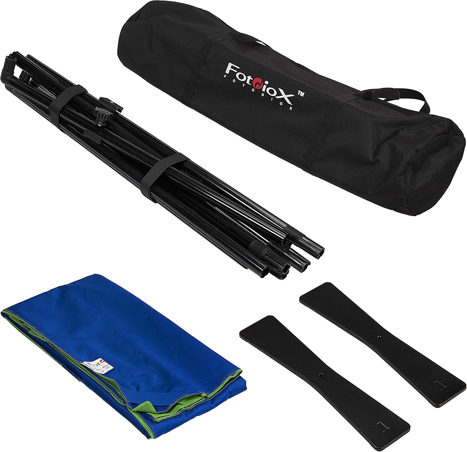 Portable 7.4×7.4ft Background Kit with Carry Bag – Blue/Green