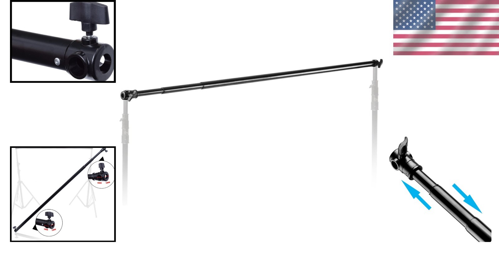 Aluminum Alloy Telescopic Background Support – 10ft