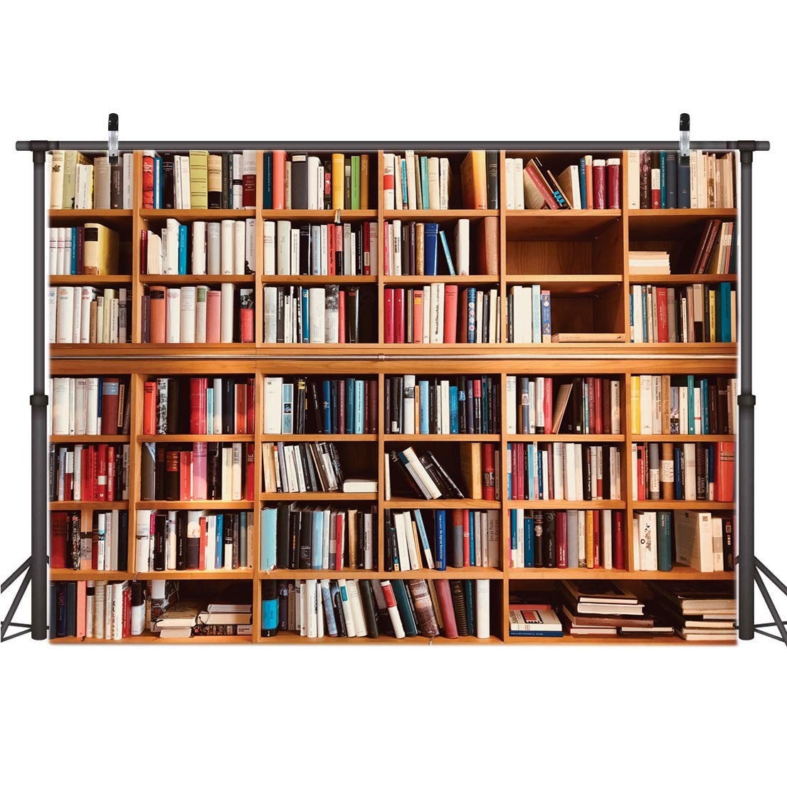 7x5FT Bookcase Photography Backdrop School Library Study Bookshelf Scene Chil…