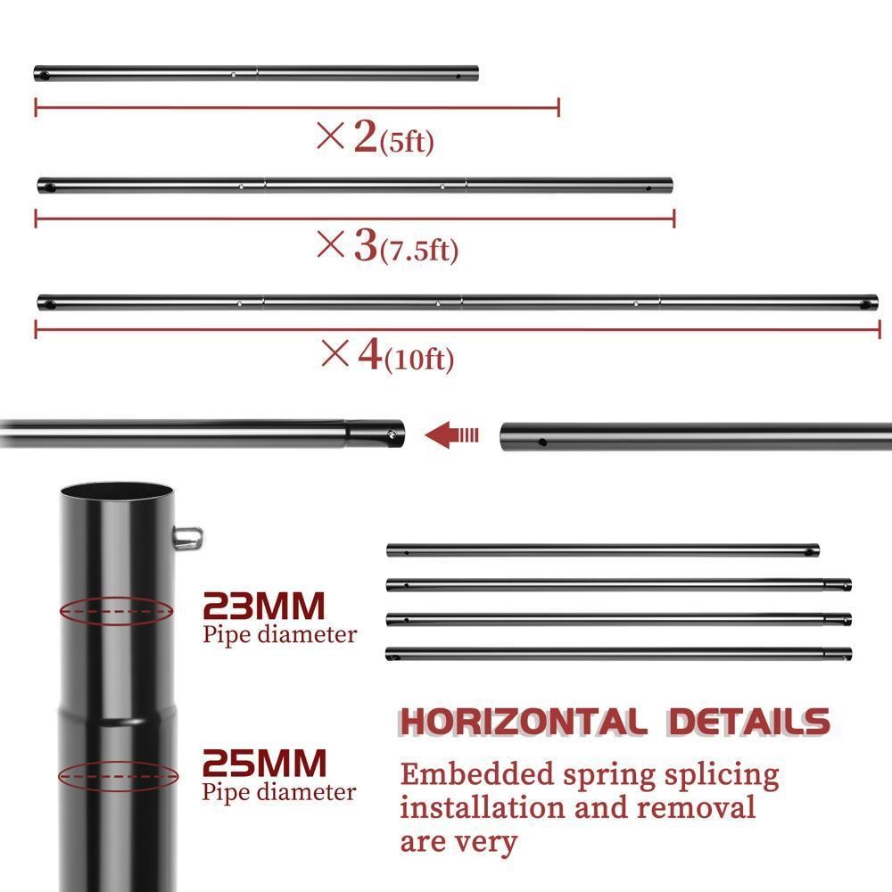 2 x 3M Photography Backdrop Stand Kit Tripod Adjustable Crossbar Video Studio