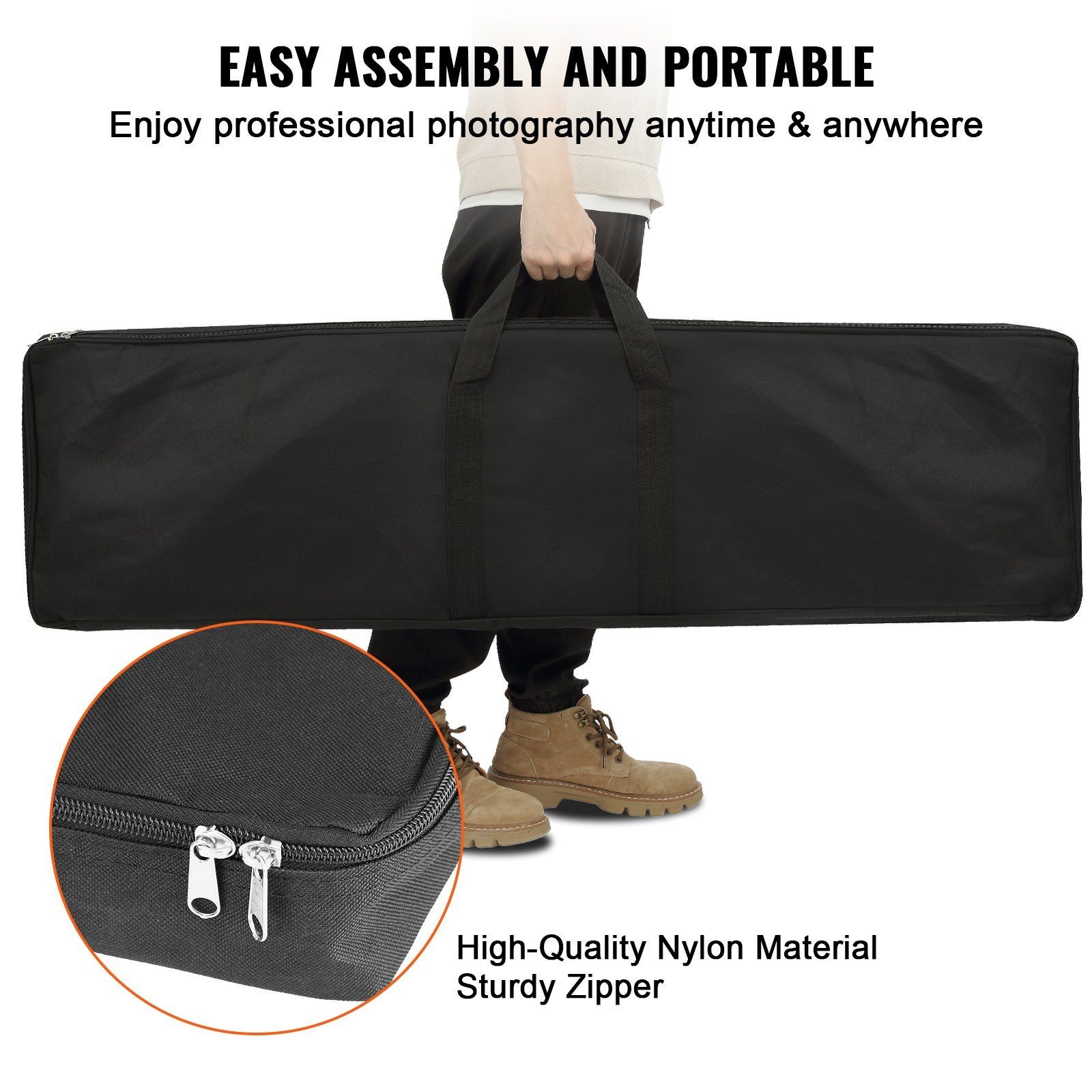 10x10ft Adjustable Pipe & Drape Stand 6 Clamps Carbon Steel Base Carry Bag