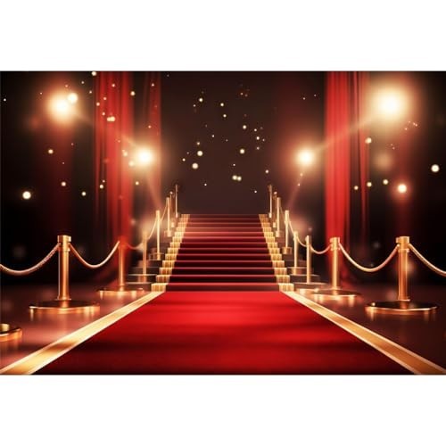 12x8ft Red Carpet Backdrop – Fabric Stage Banner for Awards, Parties & Events