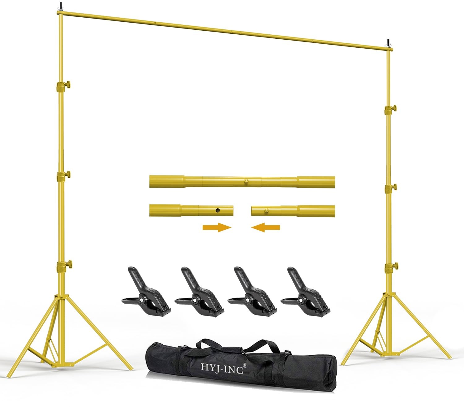 Backdrop Stand – Titanium Gold 10×8.5ft(WxH) Photo Studio Adjustable Backgrou…