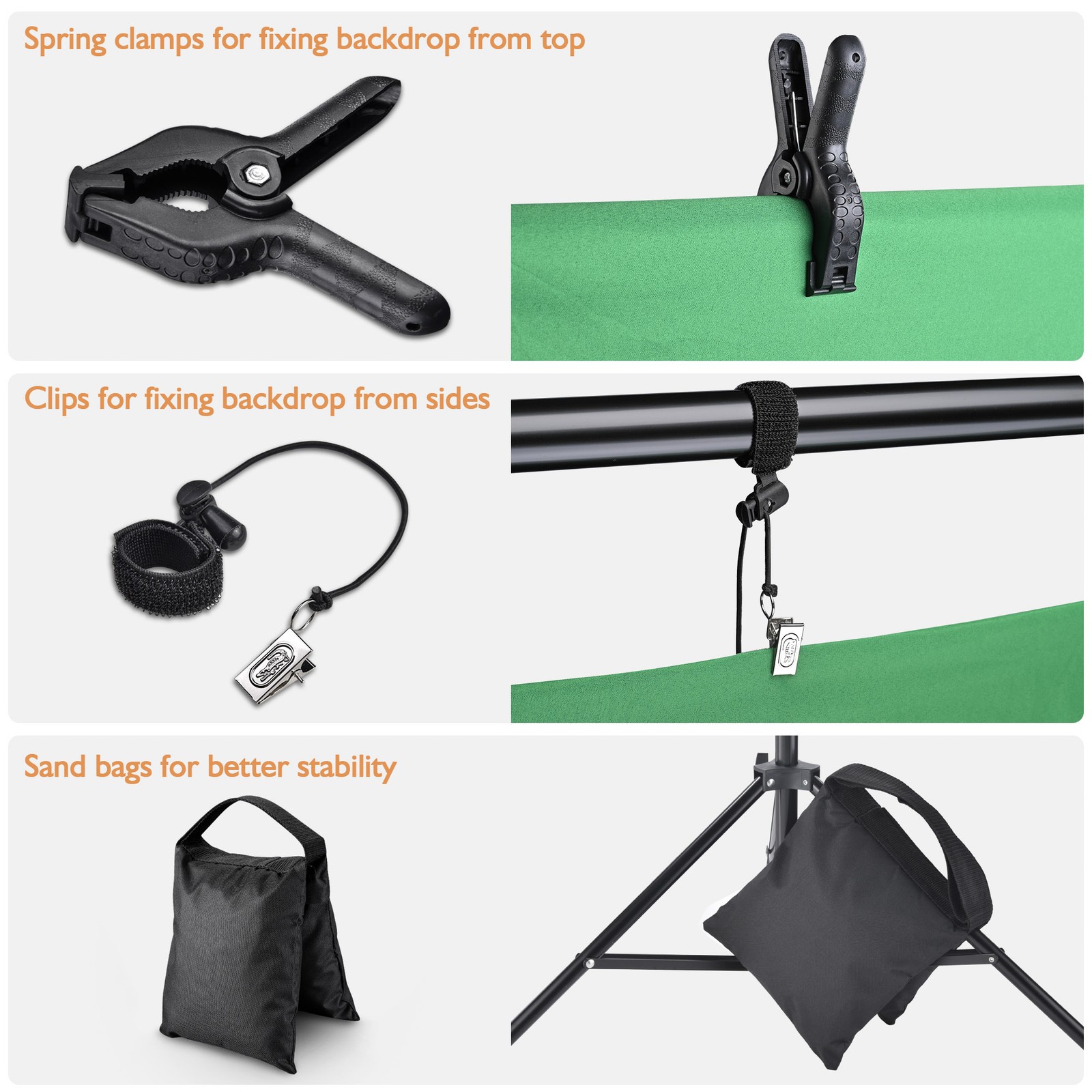 9.5x10Ft Photo Backdrop Stand Tripod Crossbar Background Support System Studio