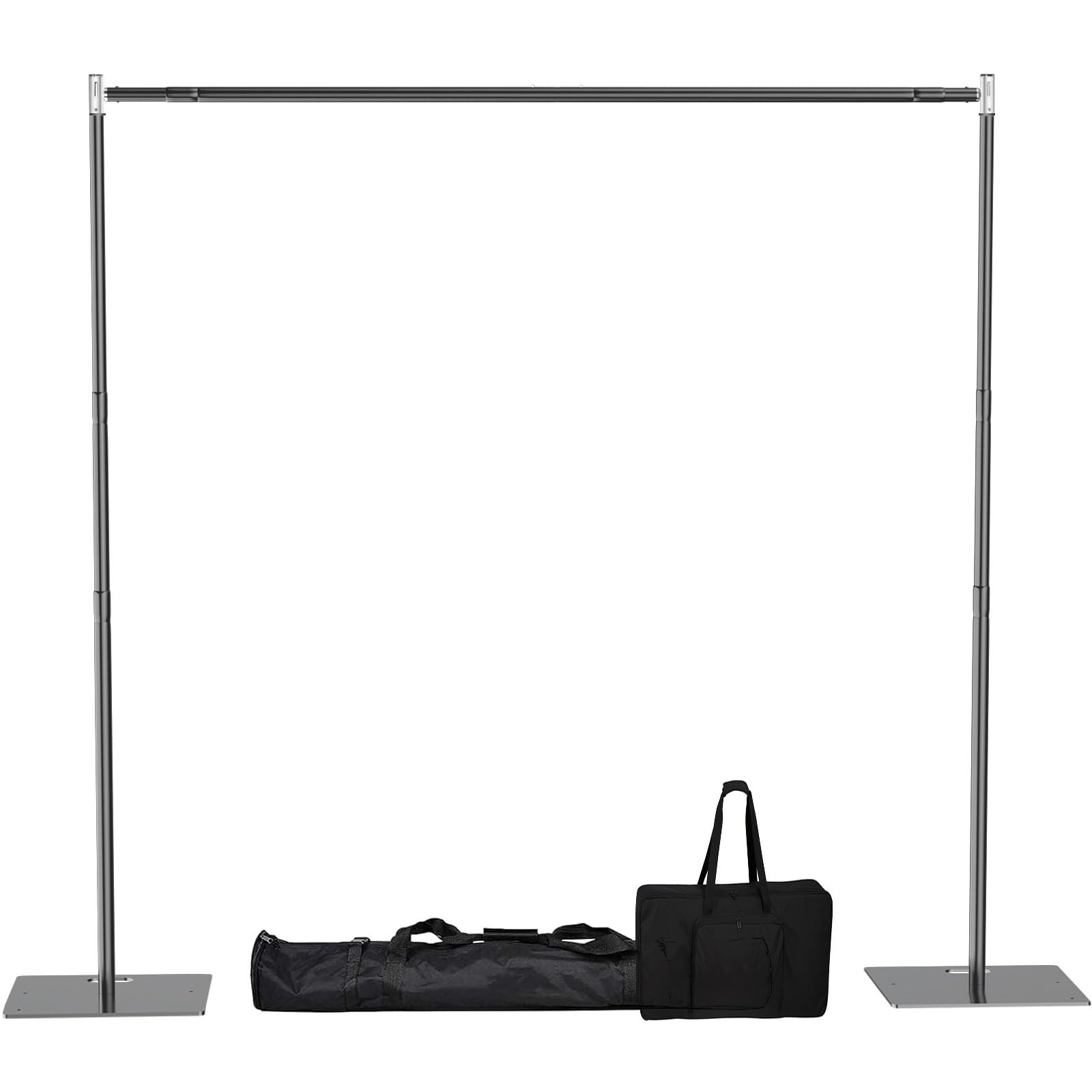 HAYOHRT Pipe and Drape Backdrop Stand Kit 8×10 ft Adjustable 10 x 8 FT, Black