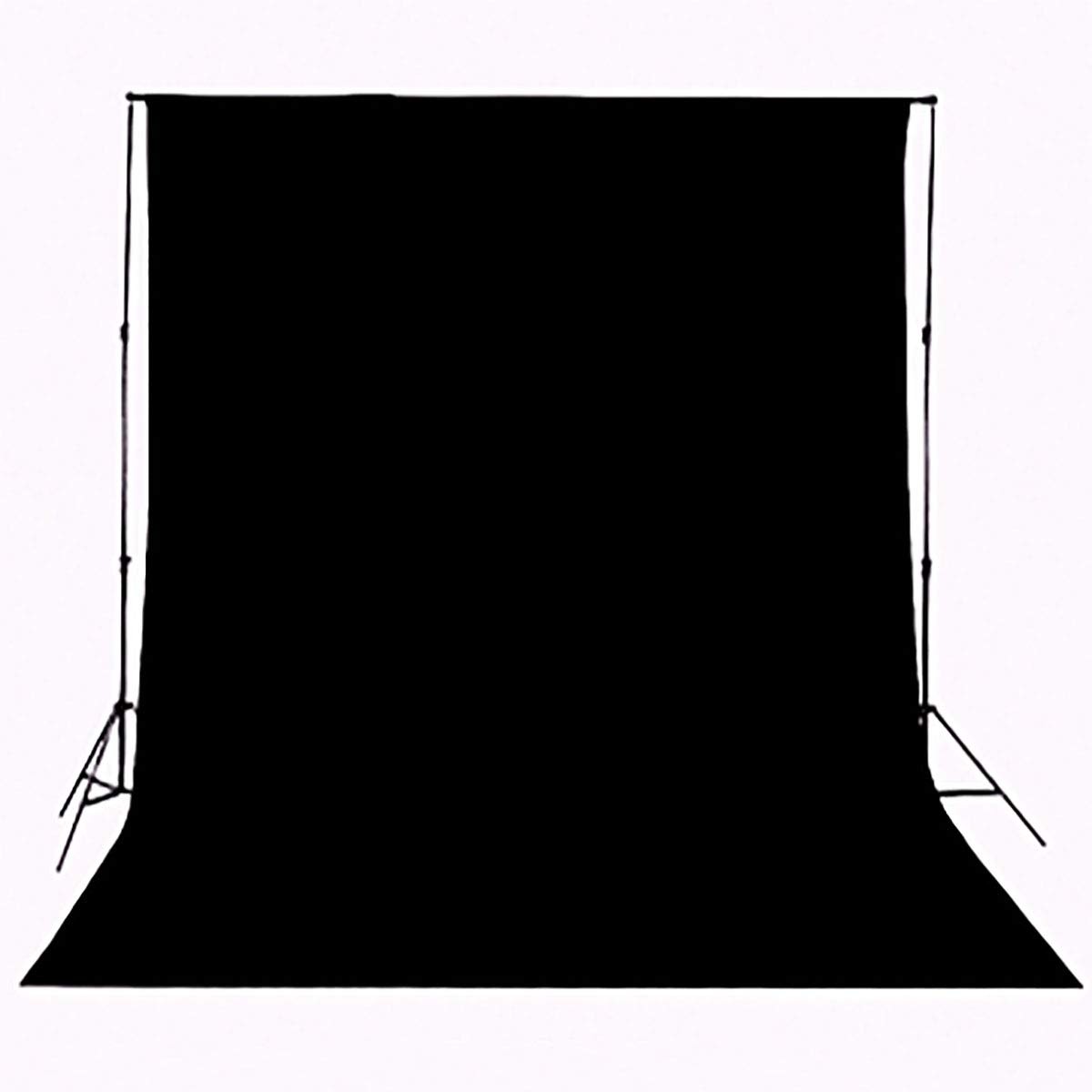 HMTfoto Background Solid Black Backdrop Muslin Portrait 6x9ft,