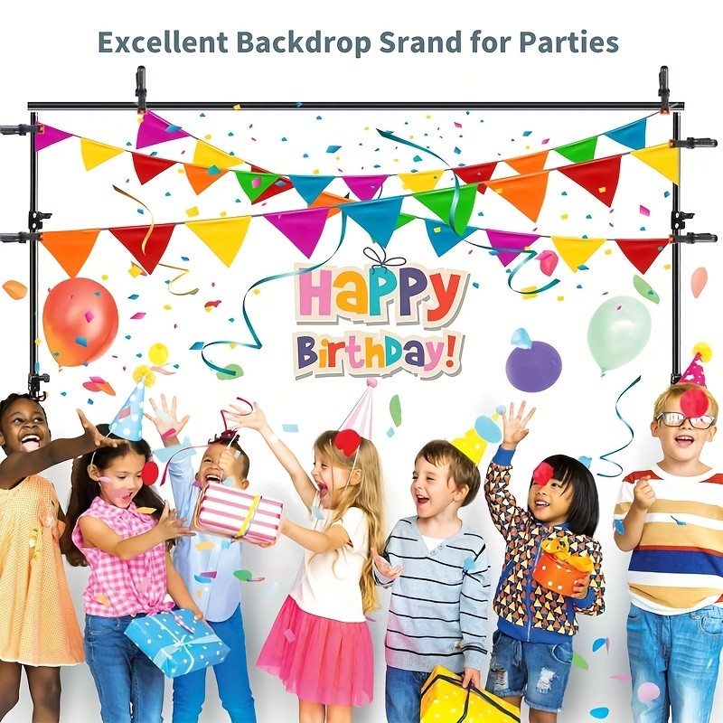 Backdrop Stand Background Stand Kit 6.5 x 6.5 ft for Party & Photo Studio + Case