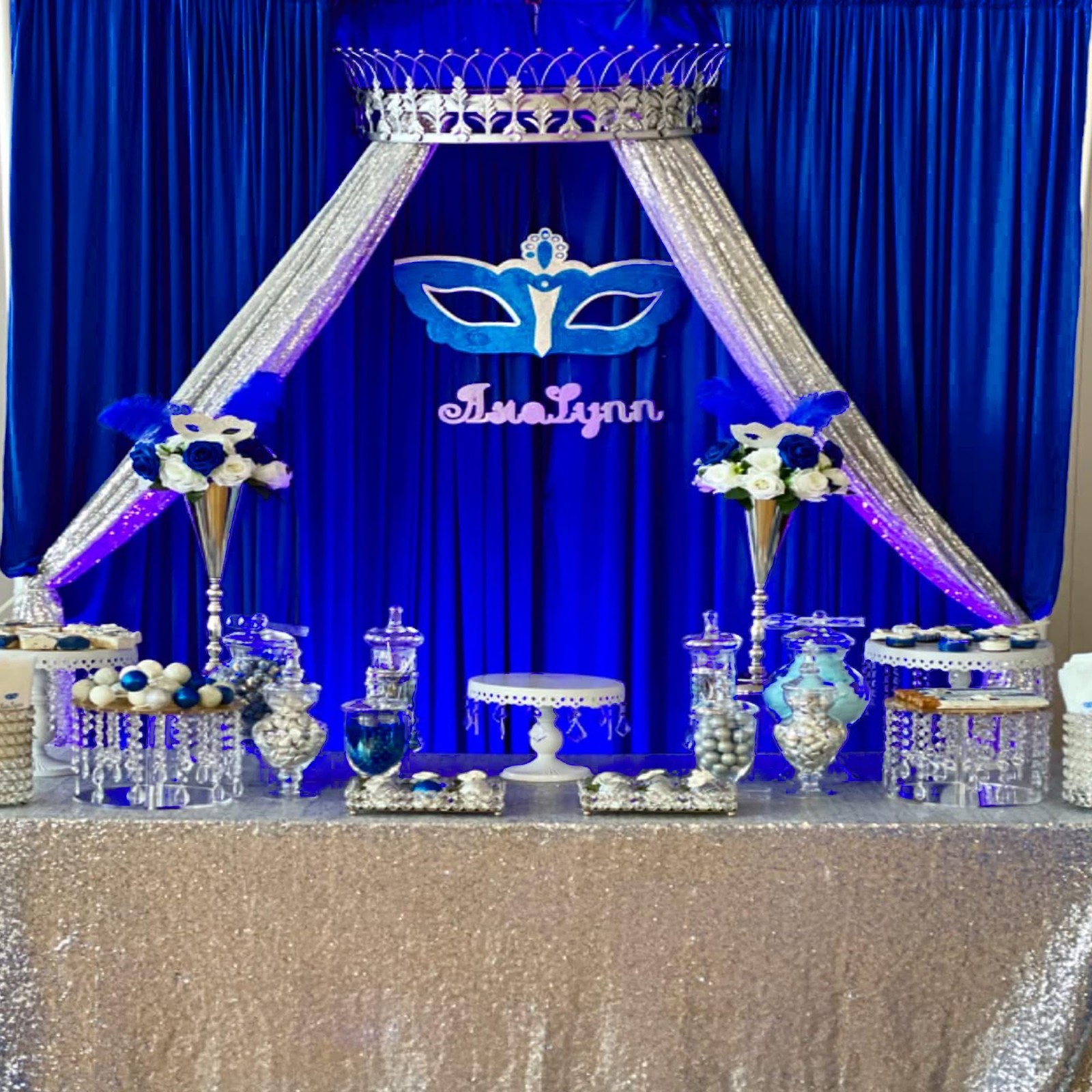 Royal Blue Backdrop Curtain 2 Panels–Royal Blue Curtains Polyester Photograp…