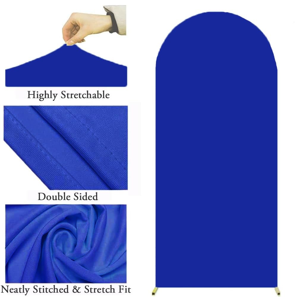 6.6 FT Royal Blue Spandex Arch Backdrop Cover for Wedding Party Celebration P…