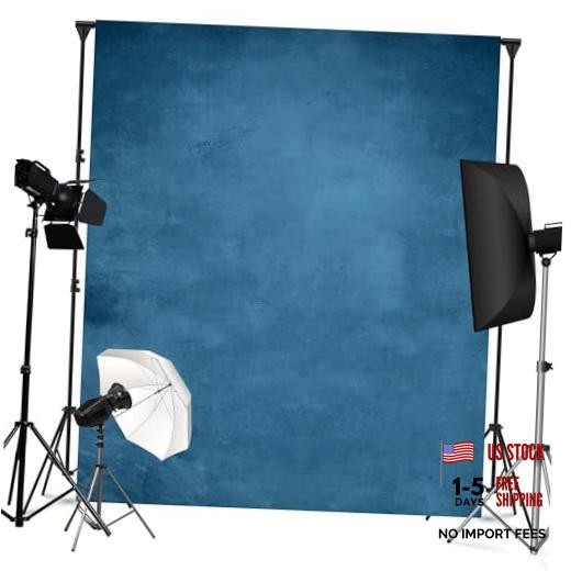 Vintage Backdrop for Photography Photo Backdrop Portrait Photo 5x7ft Blue