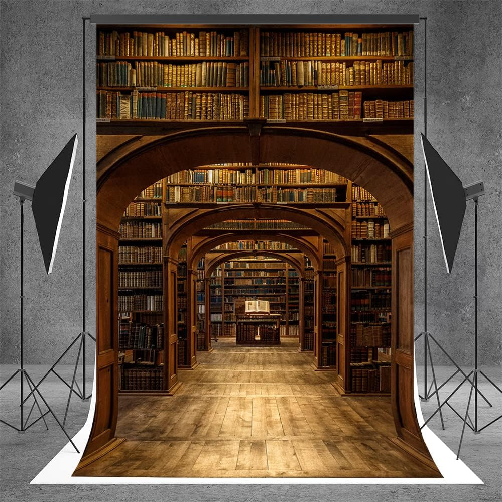 5X7Ft Wizard School Backdrop Magic Library Photography Background for Portrait P