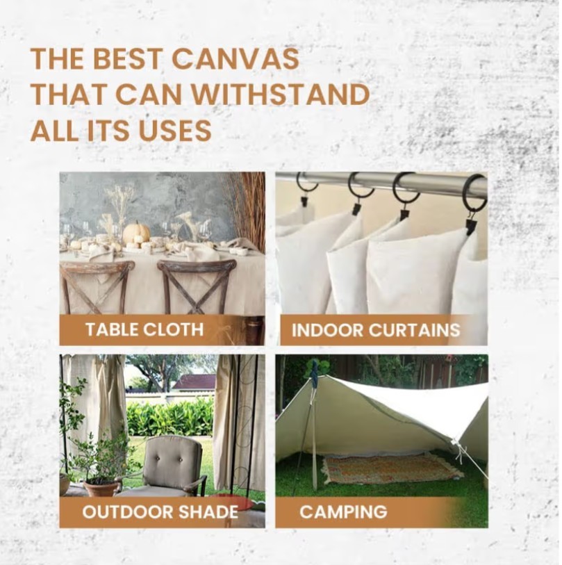 Heavy Duty Off White Canvas Photography Backdrop 12x14ft Seamless Studio Cloth