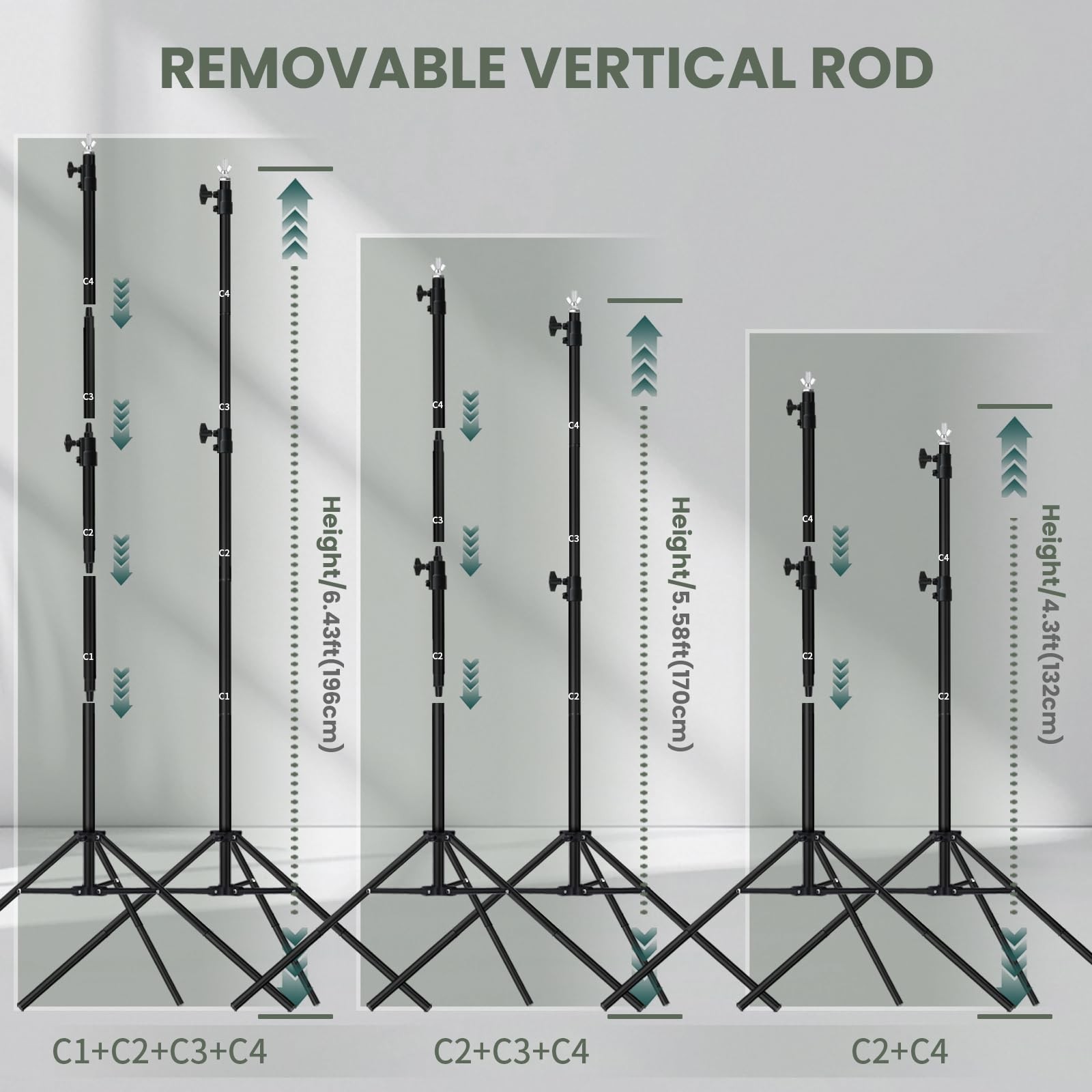 8.5×10 ft Backdrop Stand, Adjustable Back Drop Banner Stand, Photography Phot…