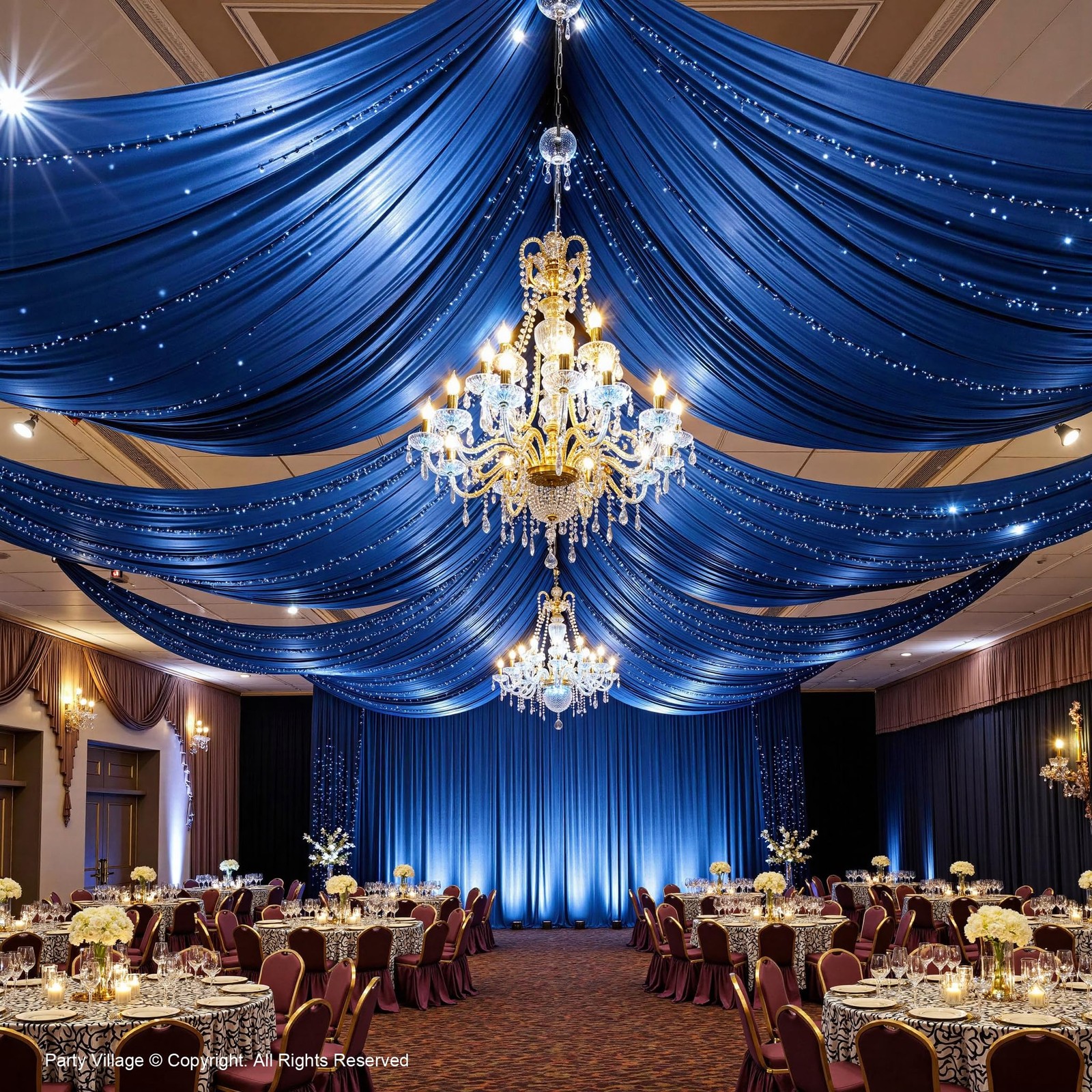 10 Panels 5ft(W) x 20ft(H) Royal Blue 60″W x 240″L (Pack of 10),