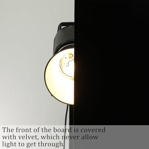 Black Velvet Photo Backdrop Boards for Product Photography, 3PCS Double Small
