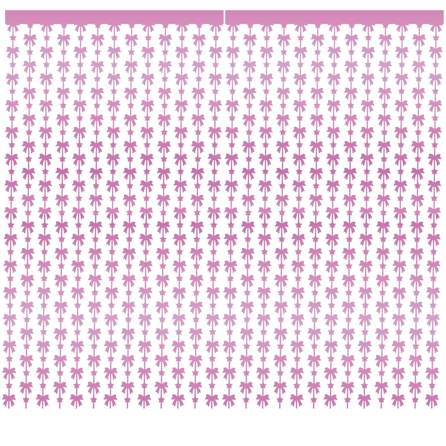 Bow Birthday Party Decorations Bow Foil Fringe Curtains Photo Props Backdrop …