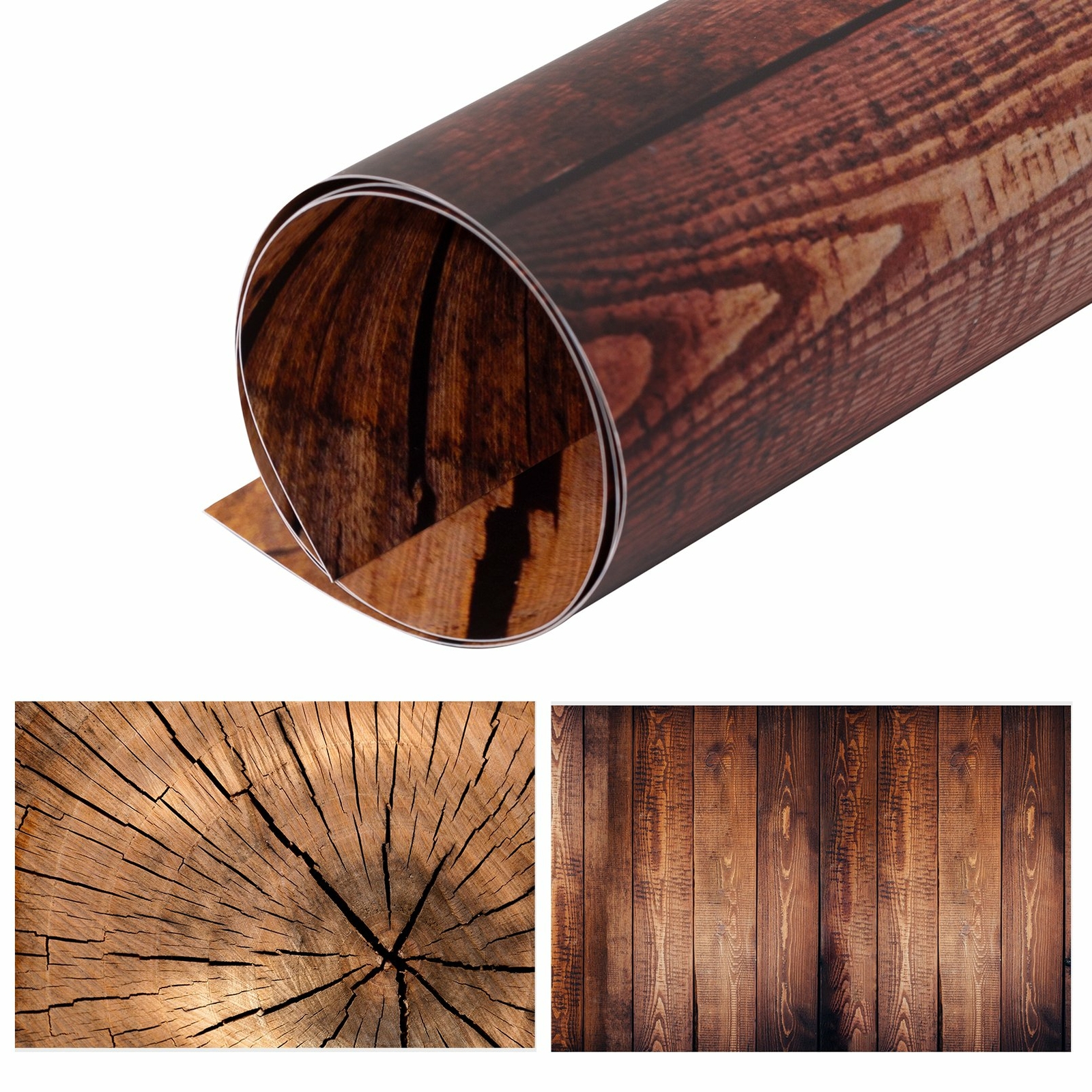 6PCS 22x35in Double-sided Textured PVC Backdrop Paper Props Photography Studio