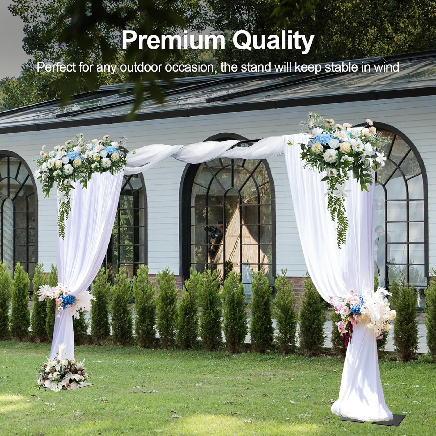 EMART Heavy Duty Backdrop Stand for Parties, 10X10 Ft Pipe and Drape Adjustable