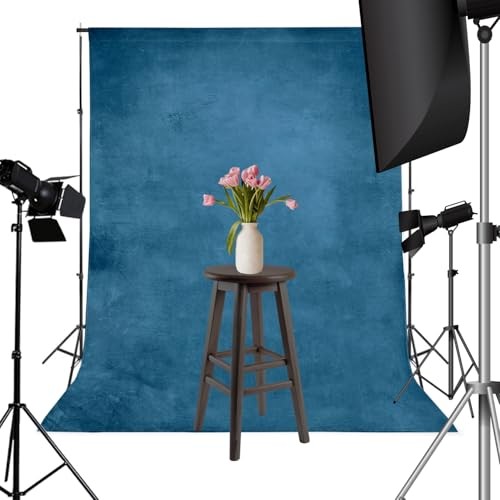 Vintage Backdrop for Photography Photo Backdrop Portrait Photo 5x7ft Blue
