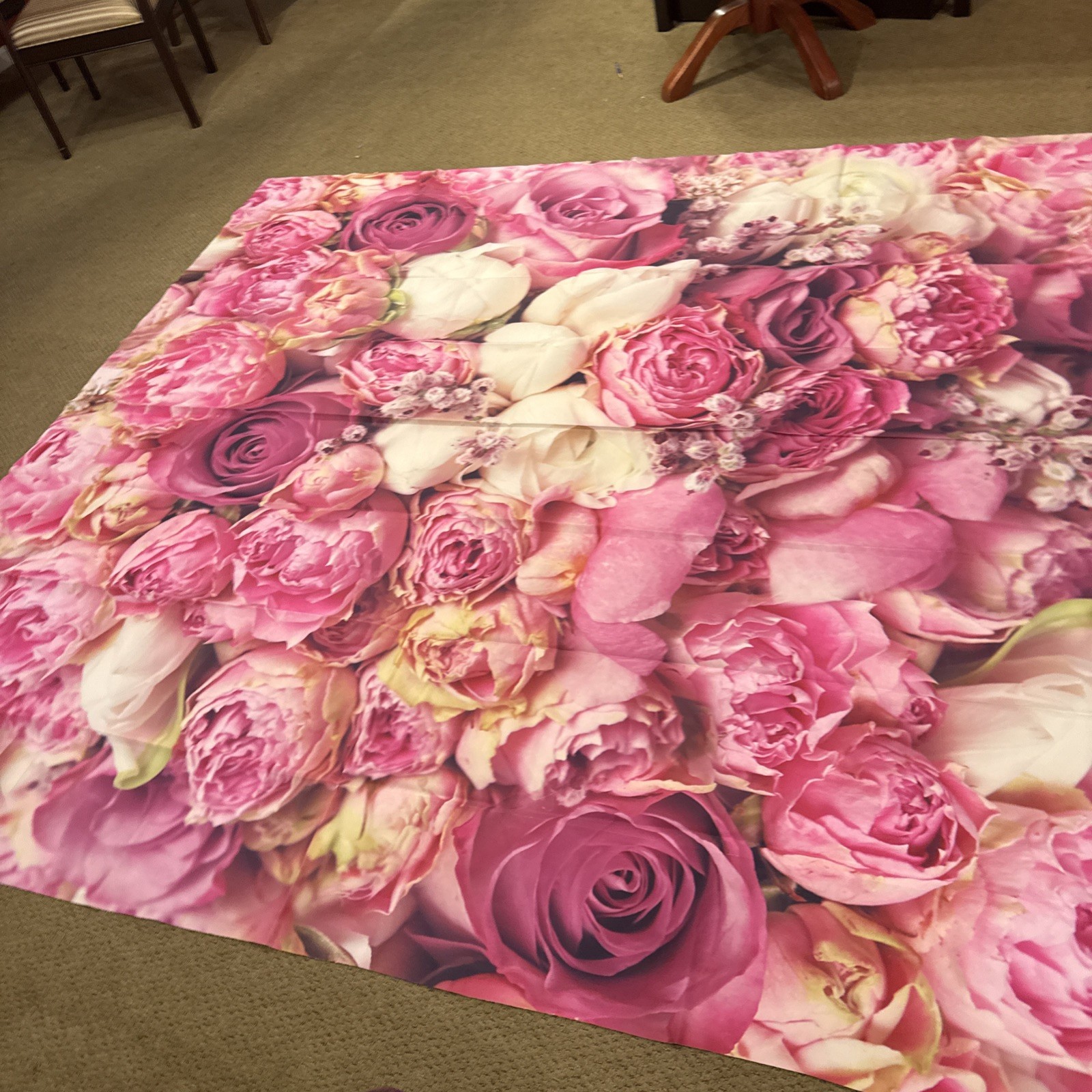 7x5ft Bridal Shower Photography Backdrop Photo Background Rose Floral Wall 8×8