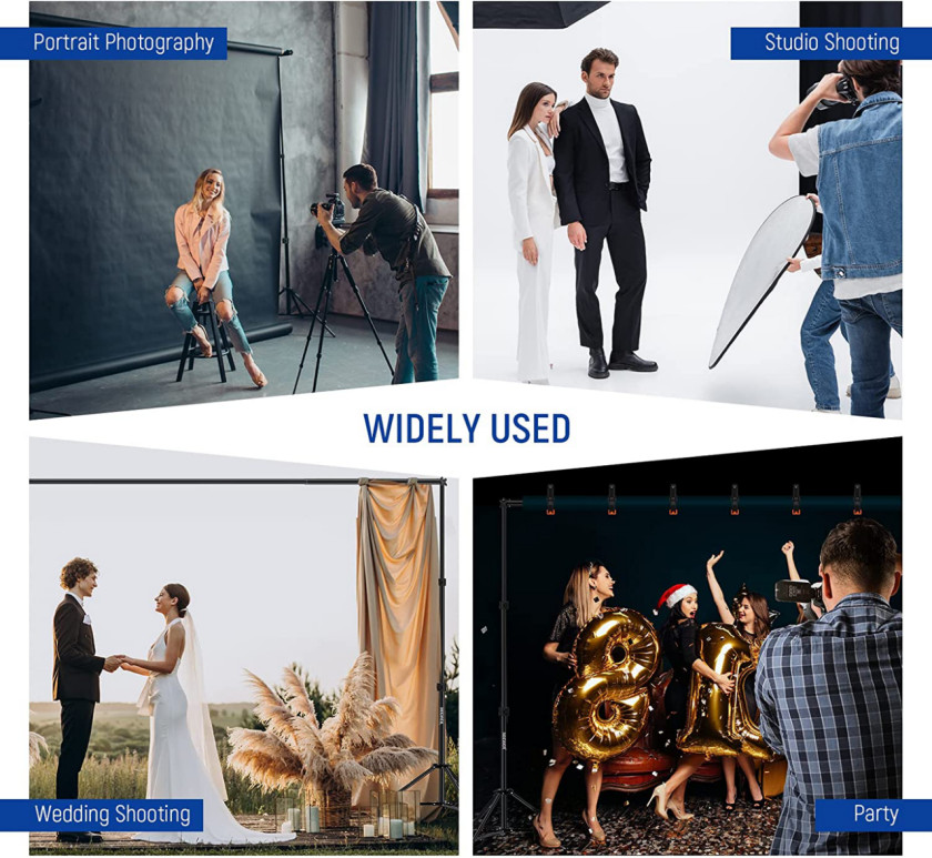 10×10ft Backdrop Stand Kit Large Photography Background Studio Adjustable Banner