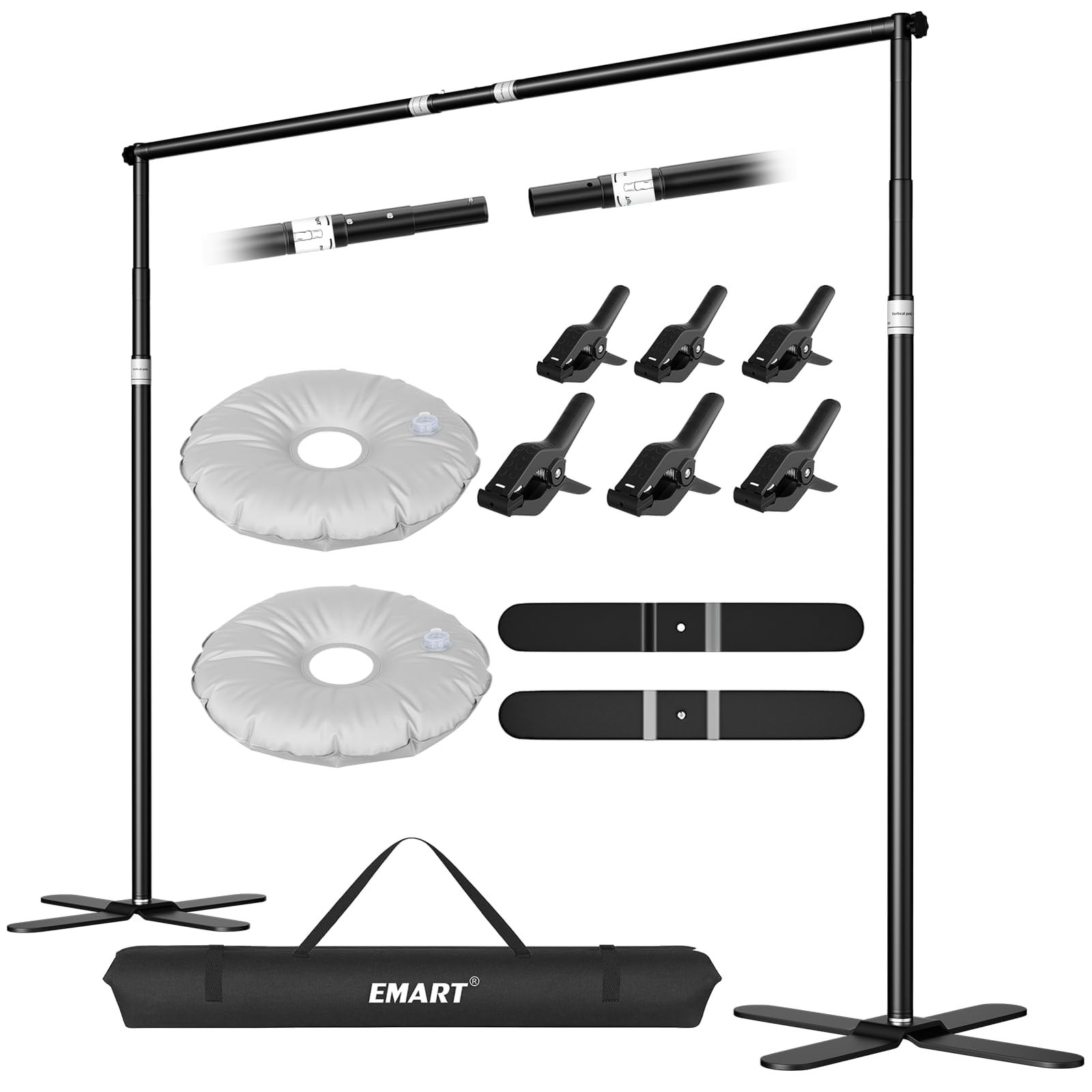 Pipe and Drape Backdrop Stand Kit 10x10ft, Heavy Duty Back Drop Adjustable St…