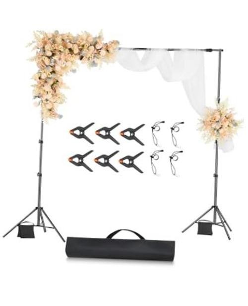 Backdrop Stand, 8.5 x 10 ft Adjustable Photo Backdrop Stand Kit, 8.5 x 10 Ft