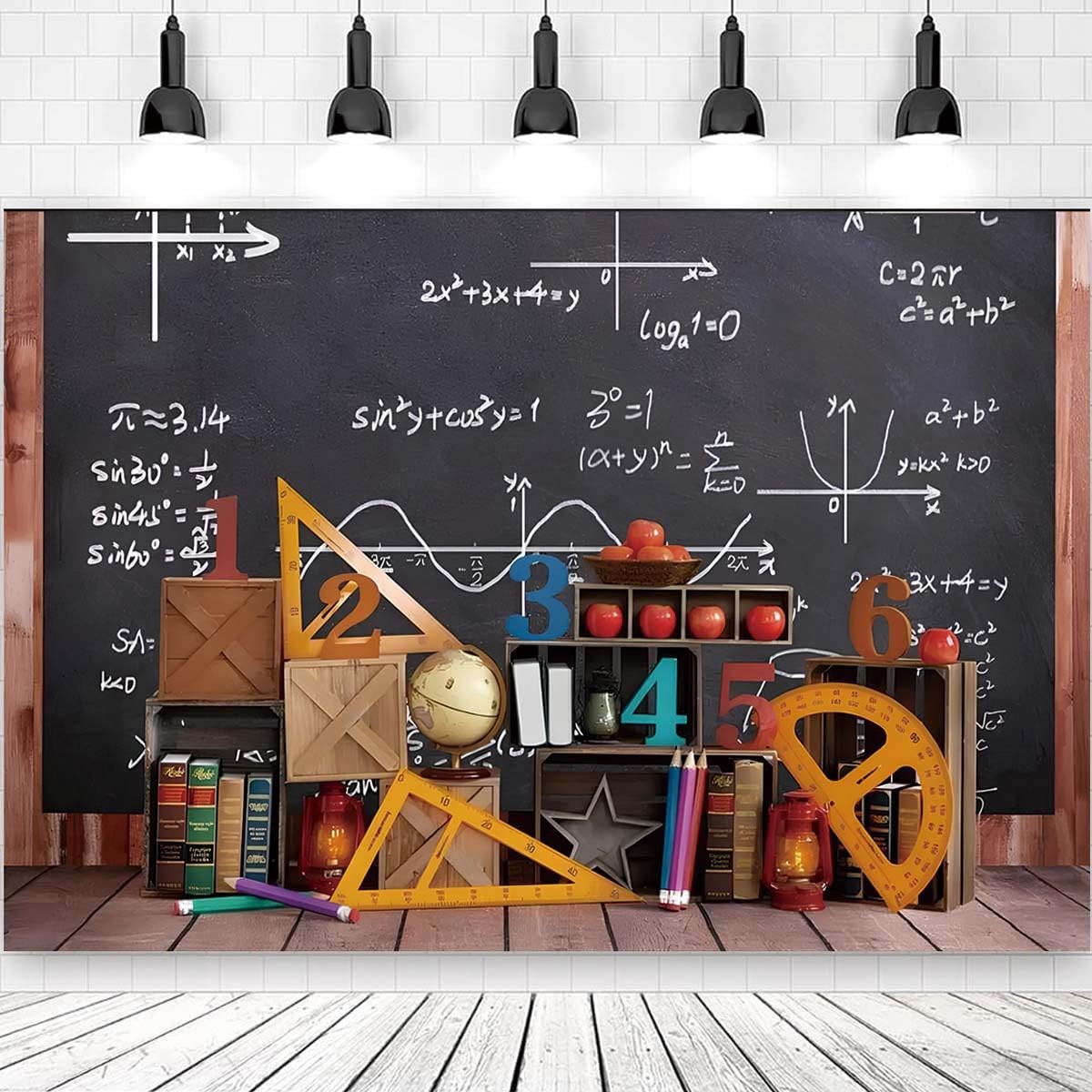 5×3 Feet Back To School Photography Backdrop Black Chalkboard ABC Background