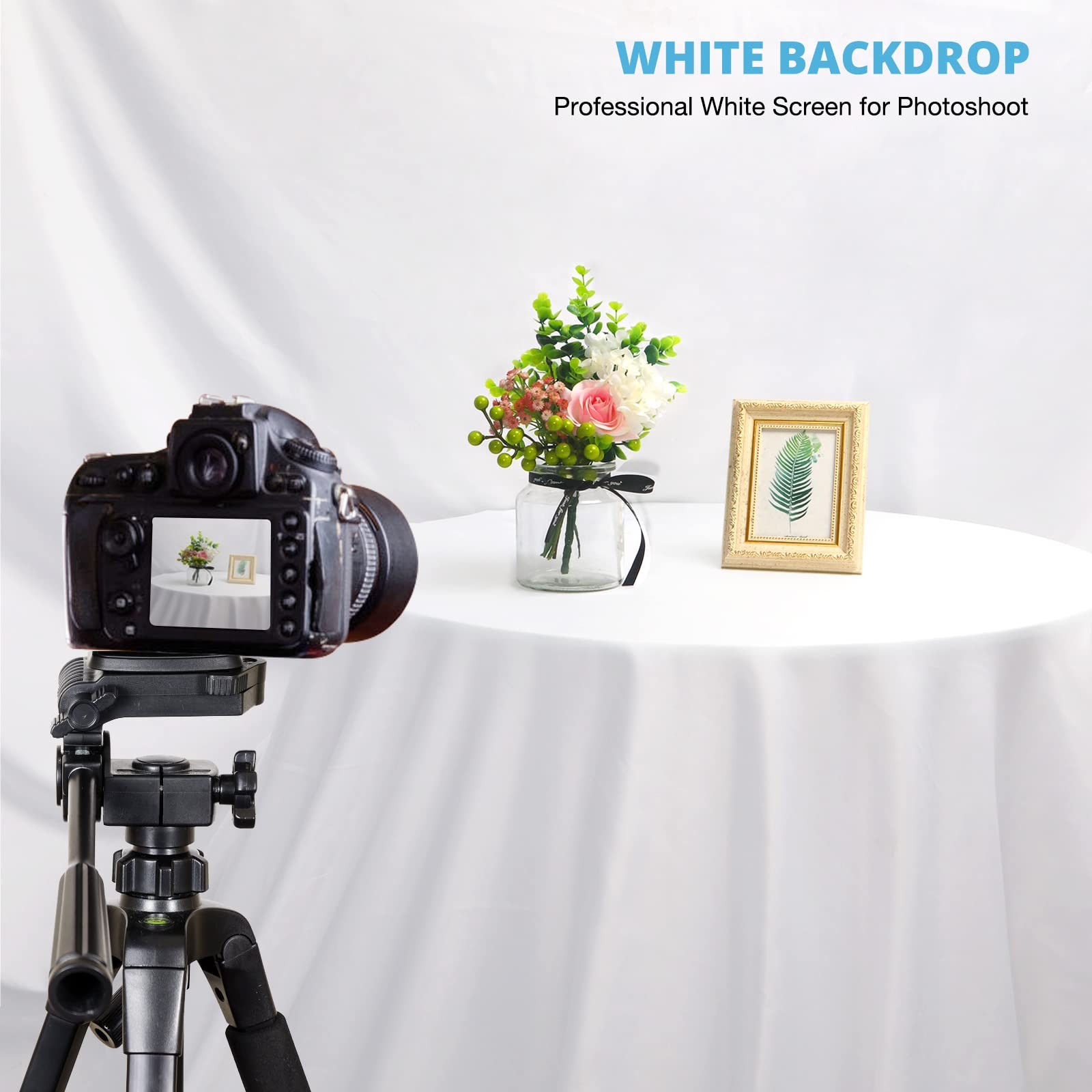 Aimosen 10×10 FT White Backdrop Background for Photography, 10 X 10 FT,