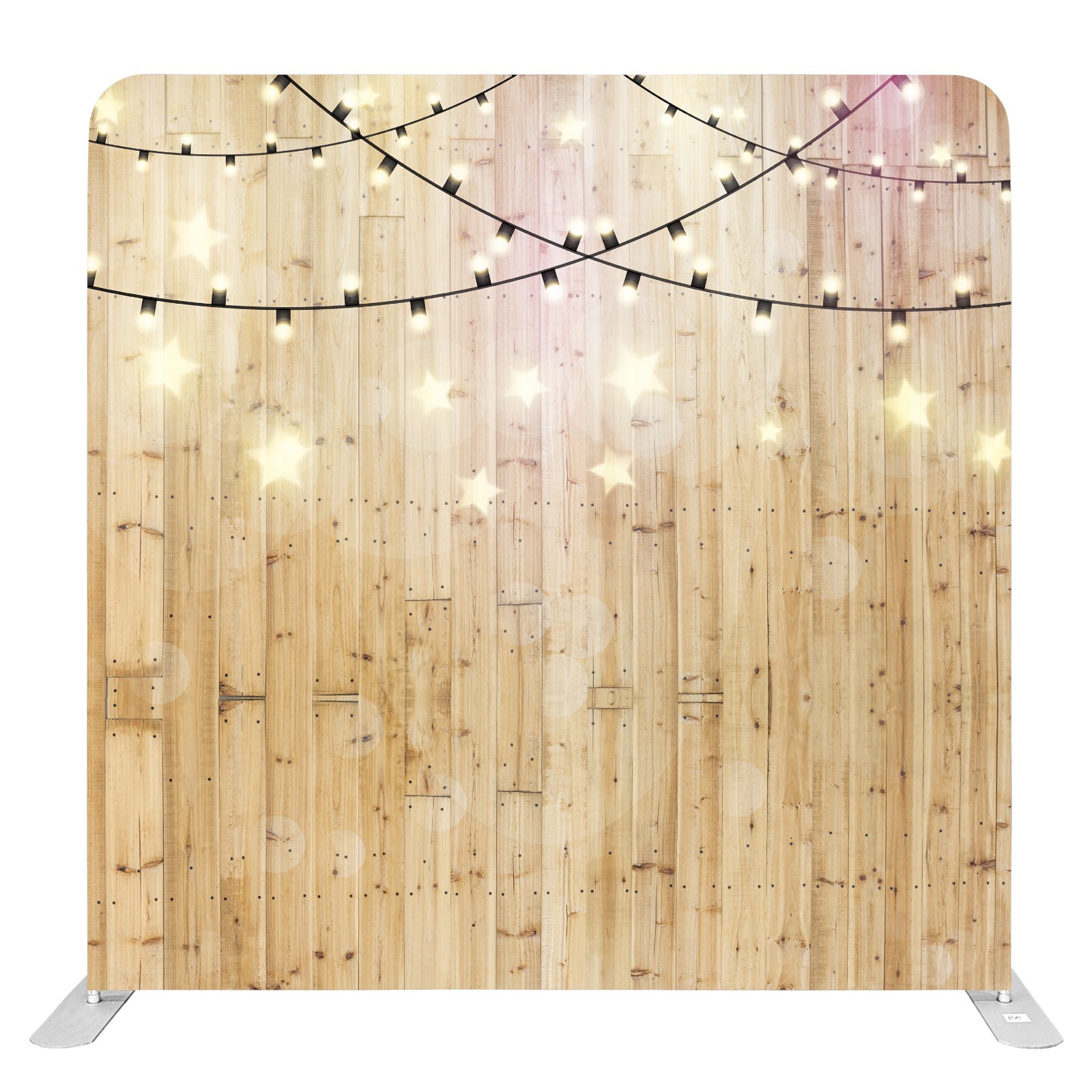 Bakod String Lights Stars Pillow Cover Tension Fabric Display Backdrop 8ftx8ft