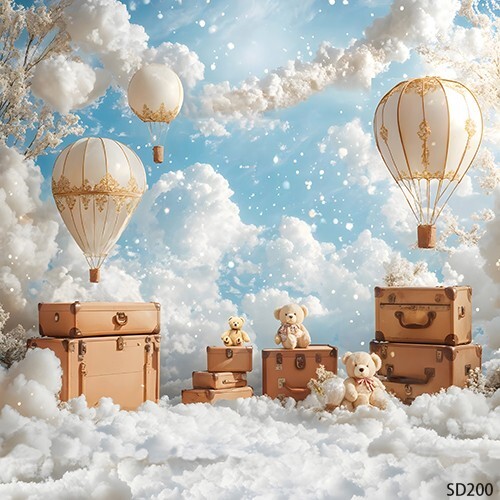 10’x10’CP Balloon Gifts Heaven Scene Microfiber Fabric background backdrop SD200