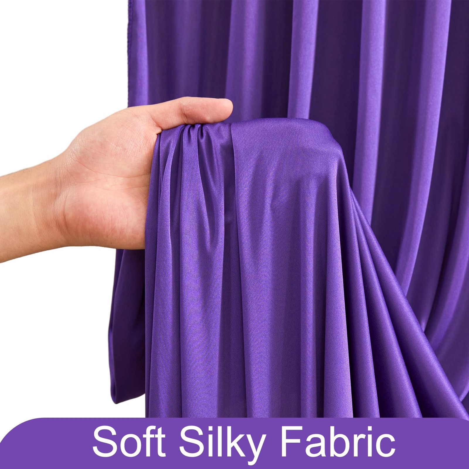 10ft x 10ft Purple Backdrop Curtain for Parties Purple Wrinkle Free Backdrop Dra