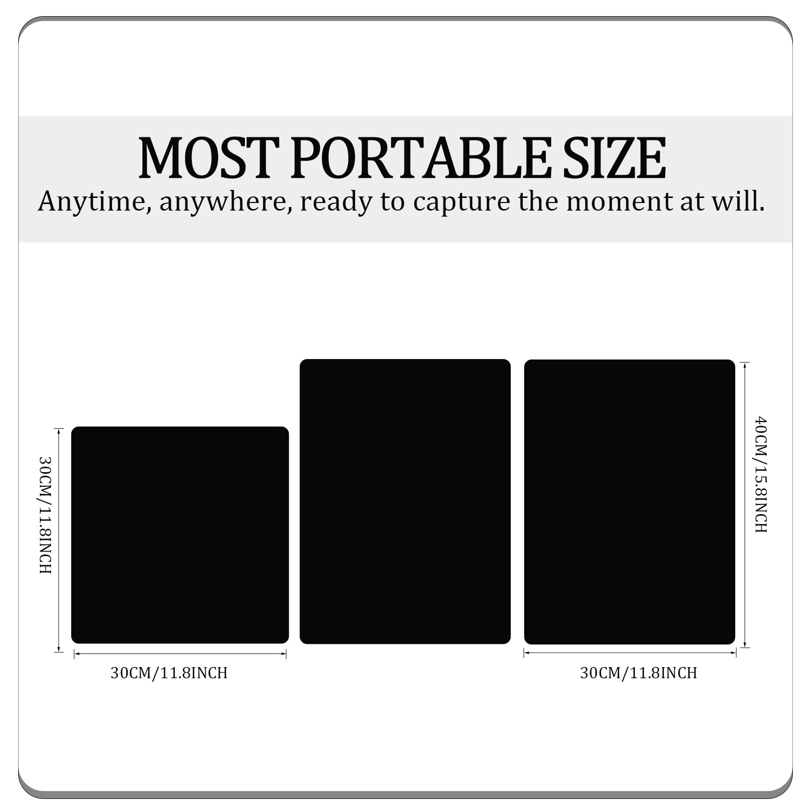 3 PCS Boards Photo Backdrop Black Velvet Replica Surface Flat Lay 15.8×11.8 In