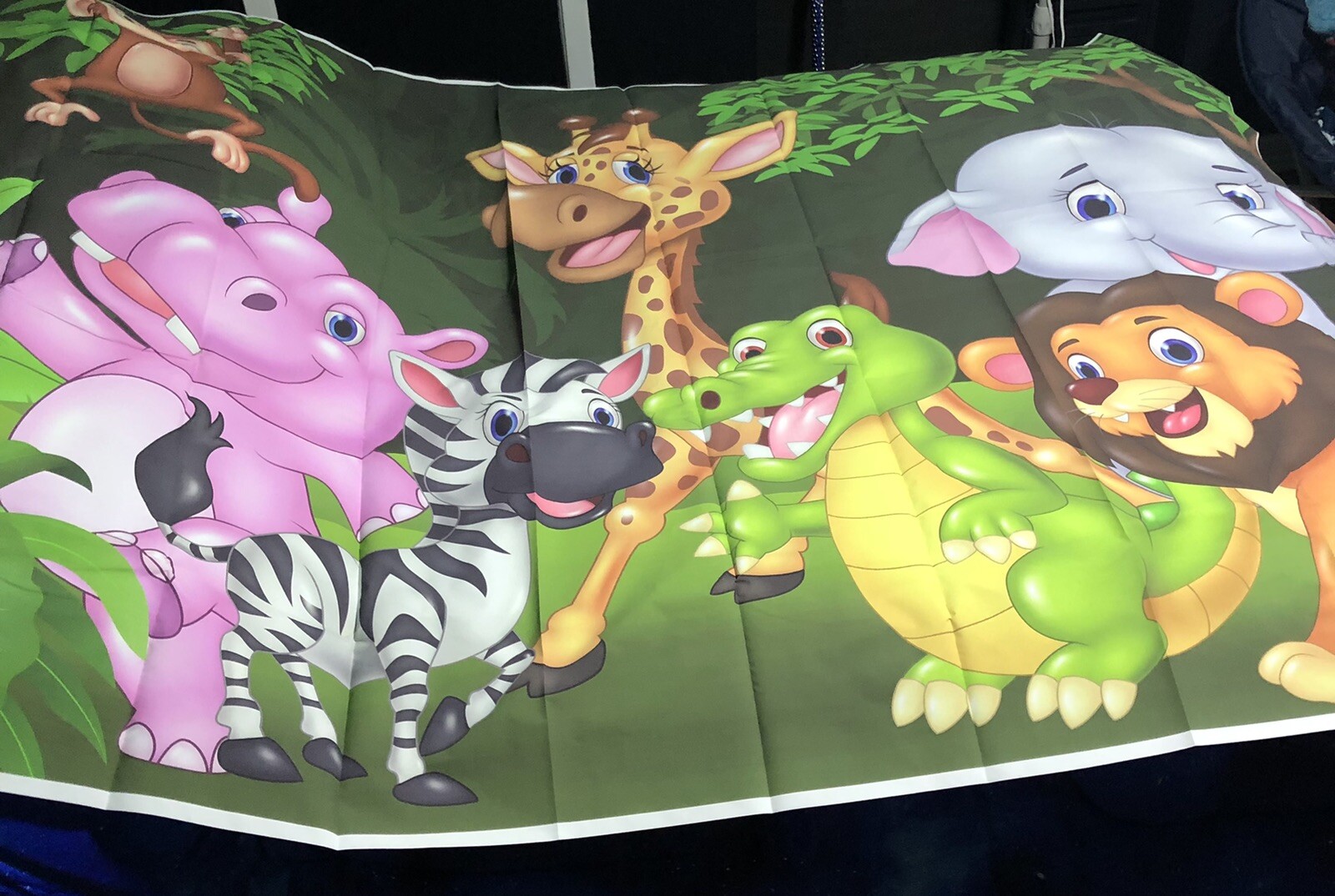 Cartoon Animals Zoo Photography Backdrop for Kids, Birthday Parties/Pictures NEW