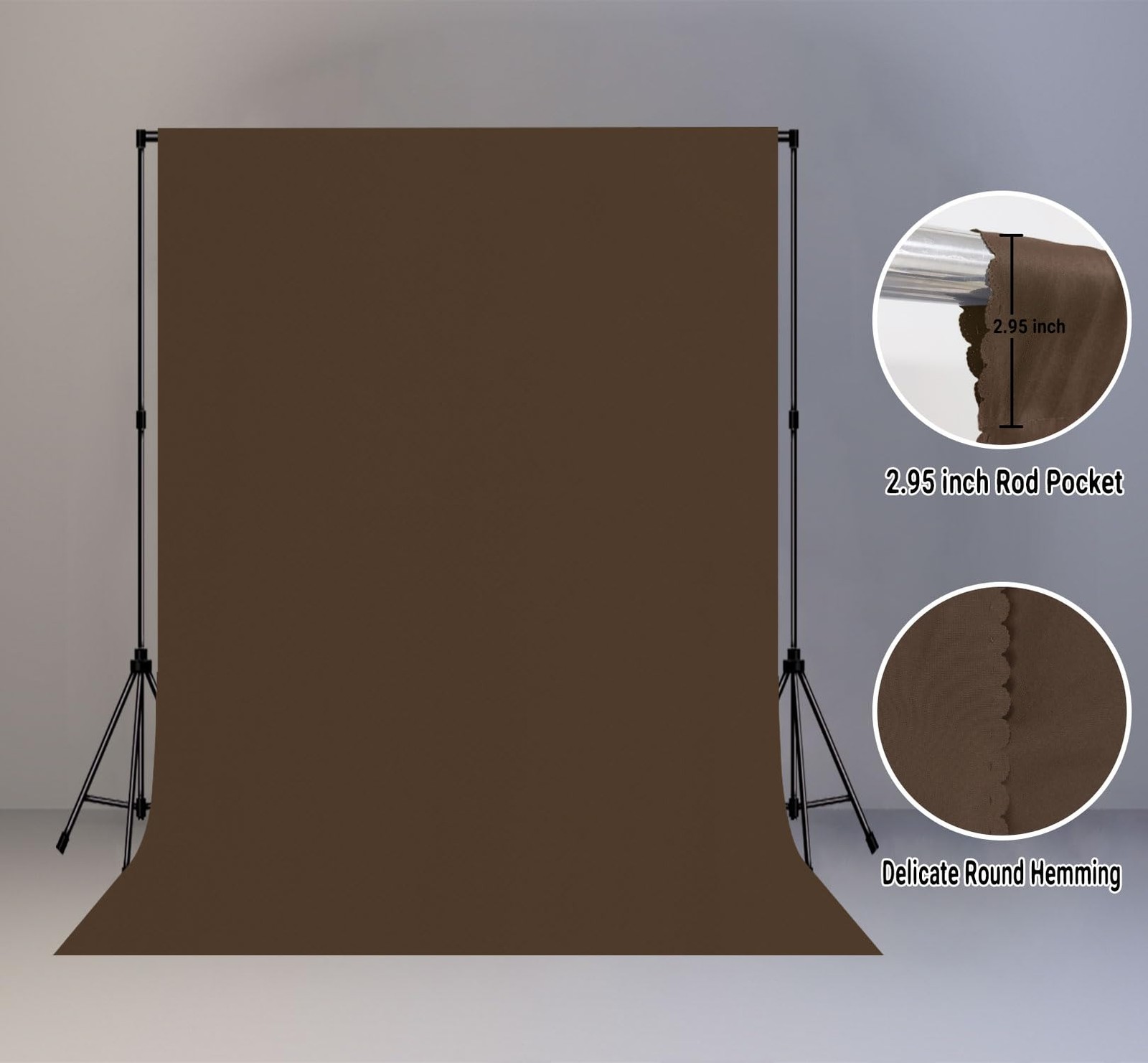 LYLYCTY 5x7FT Brown Screen Backdrops for Photography,High Density, Wrinkle Re…