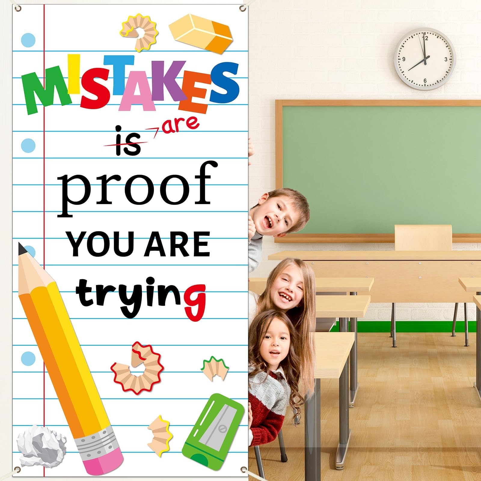 Classroom Door Cover Decoration Set Back to School Doors Cover Banner Classro…