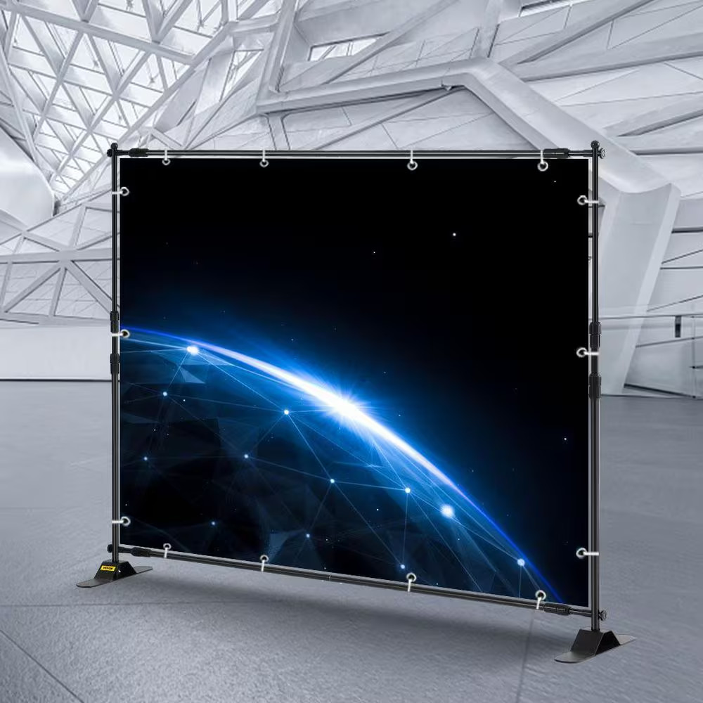 Backdrop Banner Stand Adjustable Display Backdrop Banner Stand Max 96 In. H X 12