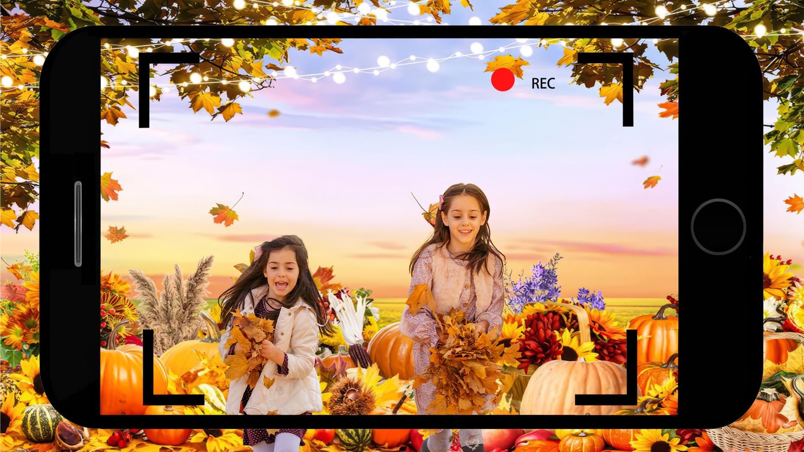 7×5 FT Fall Photo Backdrop Thanksgiving Autumn Forest Pumpkins Photography