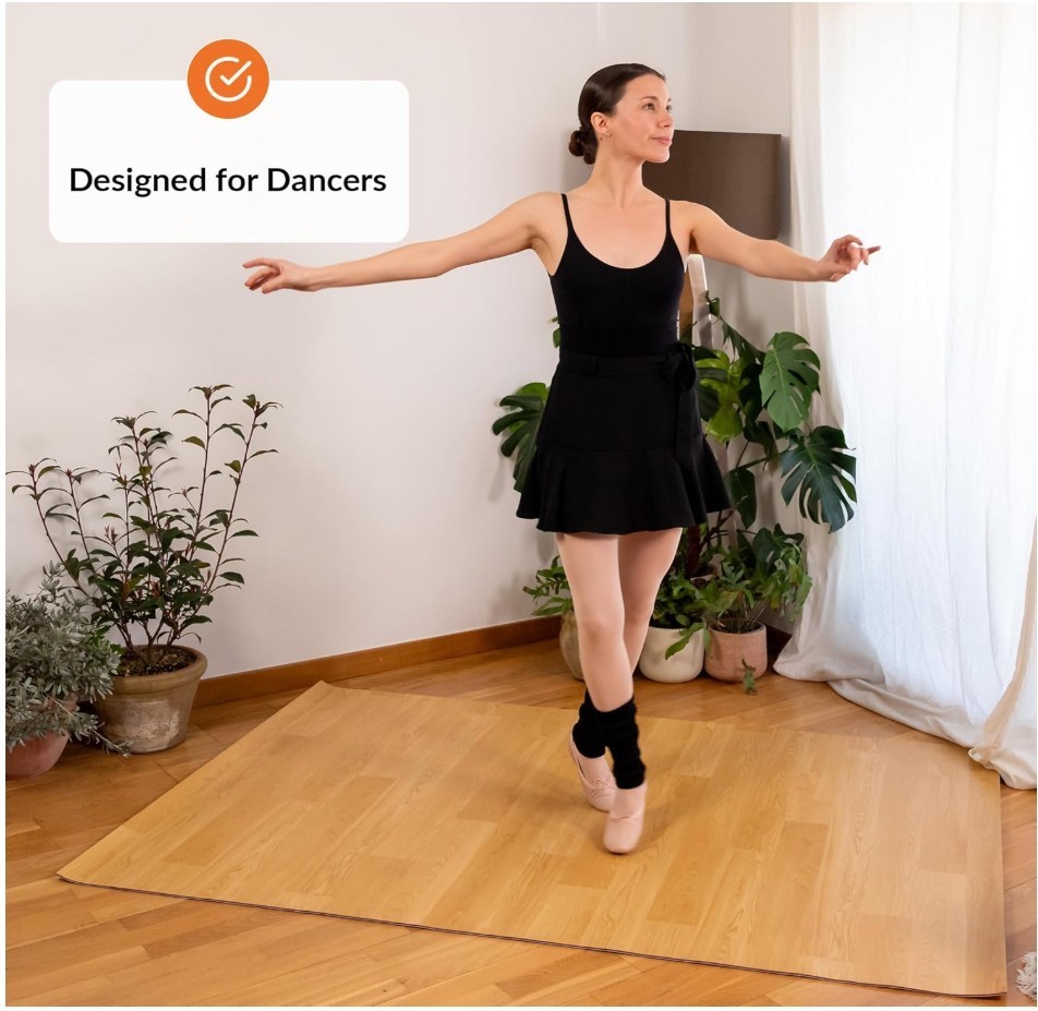 Marley Dance Floor for Home & Studio | Available In 4Ft x 6Ft, Portable Dance Fl
