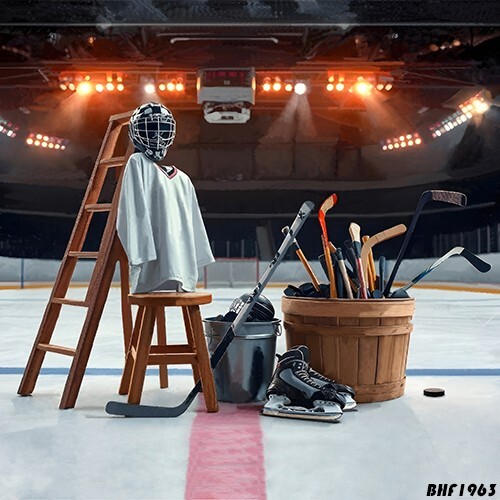 10’x10′ CP Hockey Equipment Scenic Microfiber Fabric background backdrop BHF1963