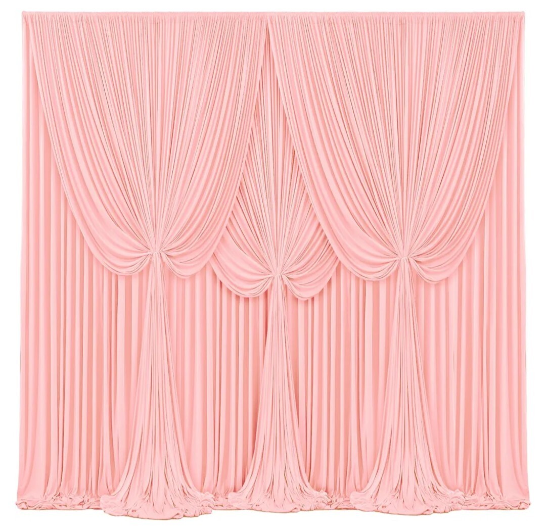 20ft x 15ft Blush Pink Wrinkle Free Backdrop Curtains Wedding Party Backdrop B22