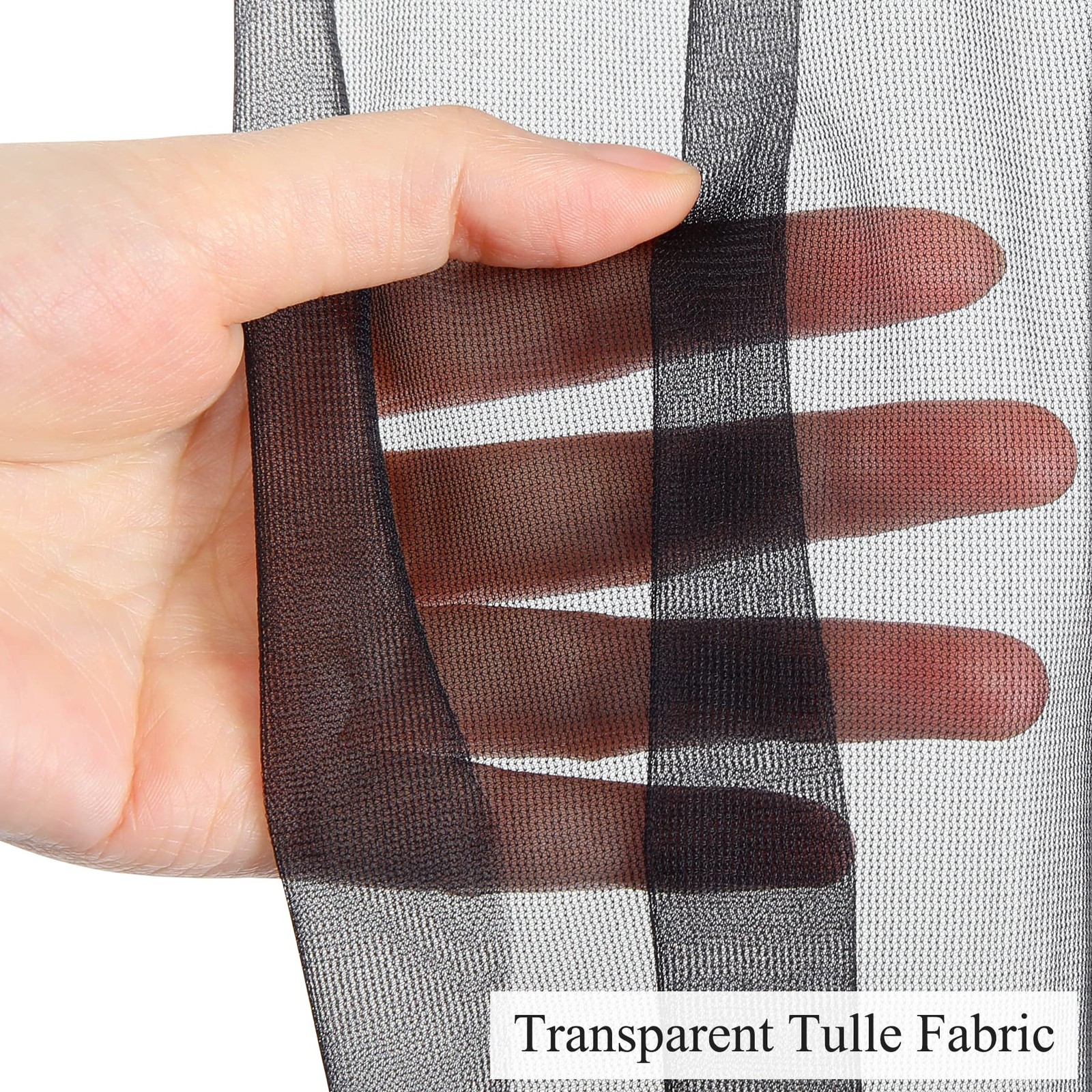 10x10ft Sheer Black Backdrop Curtains for Parties, Tulle Wedding Arch Draping…