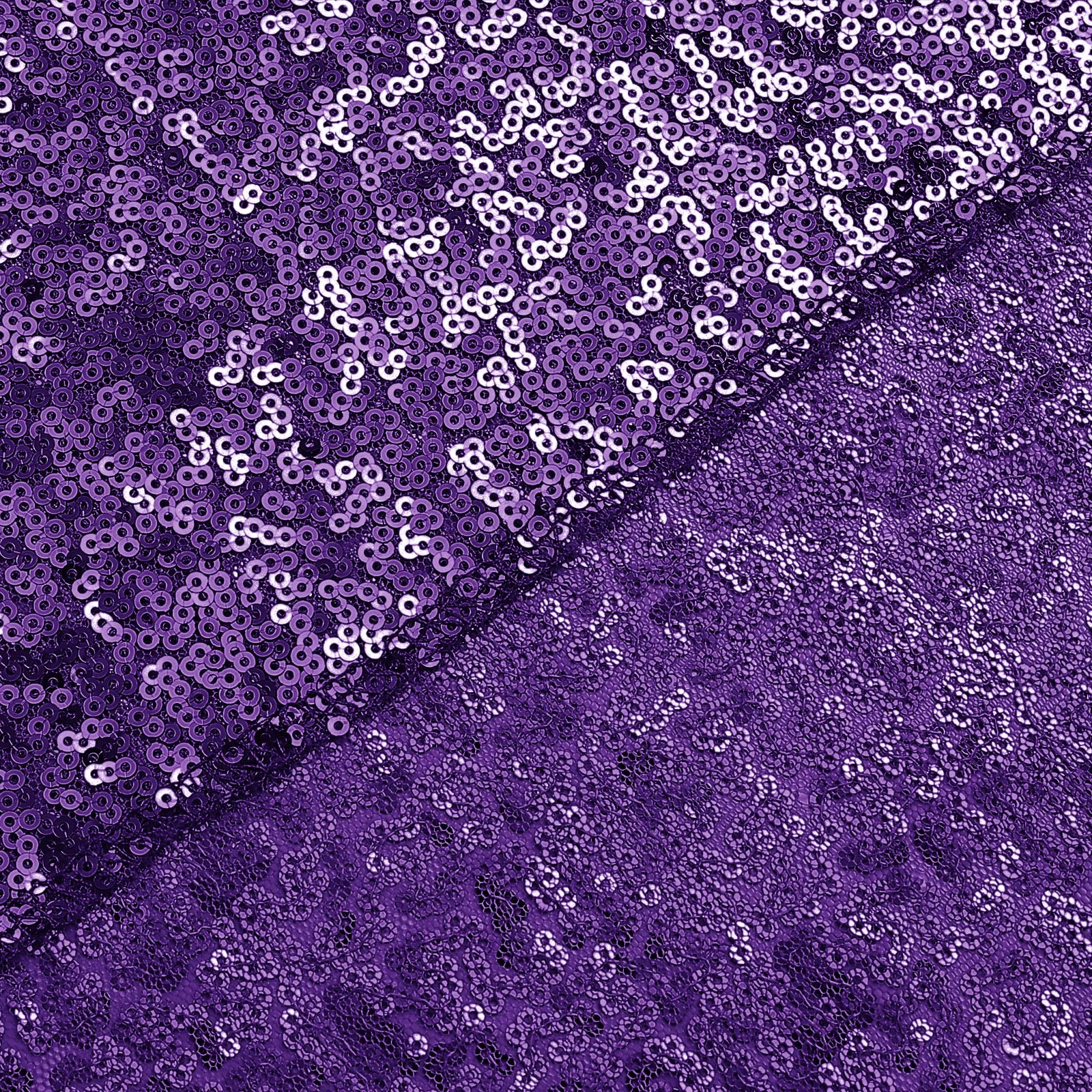 Sugargirl Purple Sequin Backdrop Curtain 4 Panels 2FTx8FT Glitter Purple