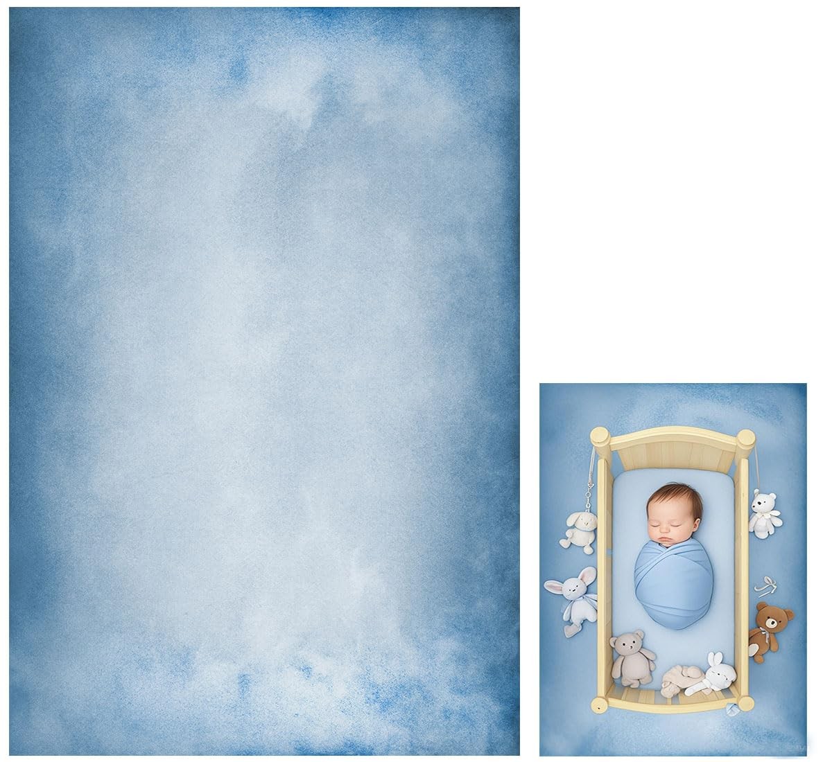 5x7ft Blue Abstract Photography Backdrop Bright Mottled Anniversary Studio Prop